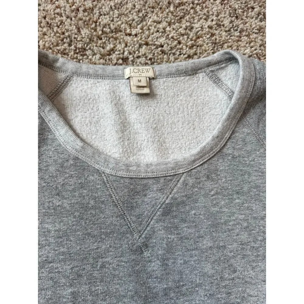 J. CREW Gray  Sweatshirt dress size Women's Med; Soft & Cozy!  3/4 sleeves